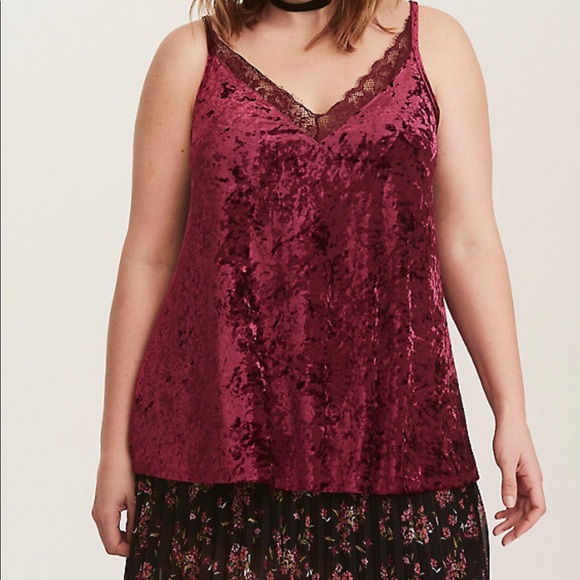 torrid Tops - Torrid crushed velvet cami